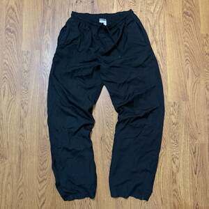 Jerzees Activewear Men's Vintage Black Lightweight Nylon Athletic Track Pants